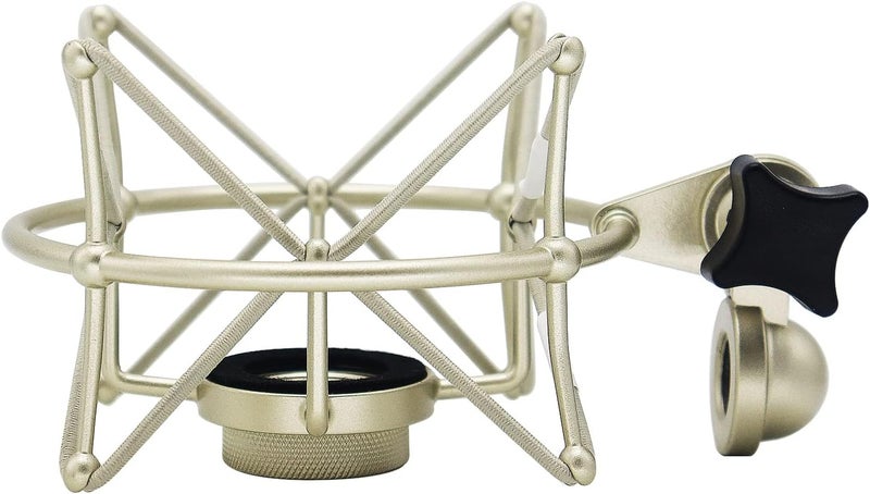 FUNTOK TLM 103 Shock Mount - Microphone Mount Compatible for Neumann TLM 103 M147 Condenser Mic by ,Silver - Image 1